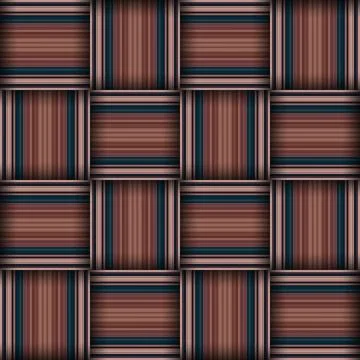 Abstract seamless woven pattern texture. Square seamless pattern. Stripes L.. Illustrazione stock