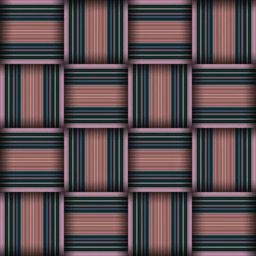 Abstract seamless woven pattern texture. Square seamless pattern. Stripes L.. Stock Illustration