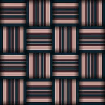Abstract seamless woven pattern texture. Square seamless pattern. Stripes L.. Stock Illustration