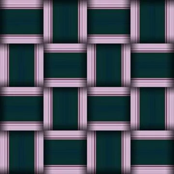 Abstract seamless woven pattern texture. Square seamless pattern. Stripes L.. Illustrazione stock