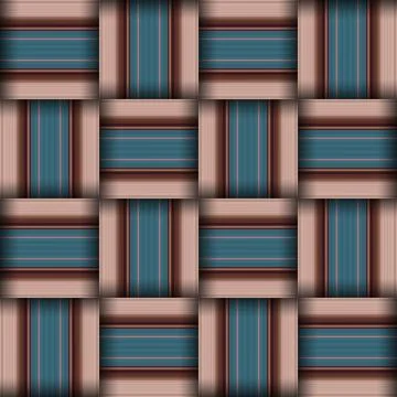 Abstract seamless woven pattern texture. Square seamless pattern. Stripes L.. Stock Illustration
