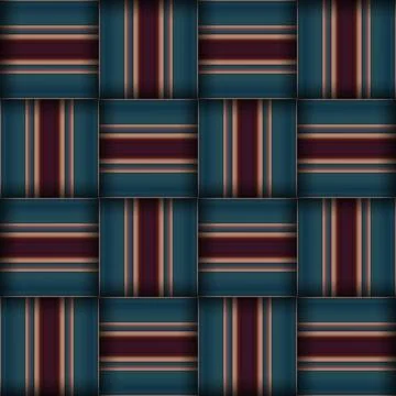 Abstract seamless woven pattern texture. Square seamless pattern. Stripes L.. Stock Illustration