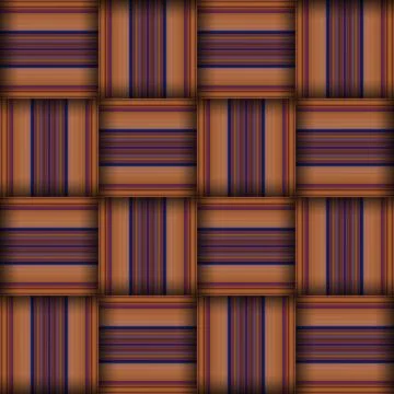 Abstract seamless woven pattern texture. Square seamless pattern. Stripes L.. Illustrazione stock
