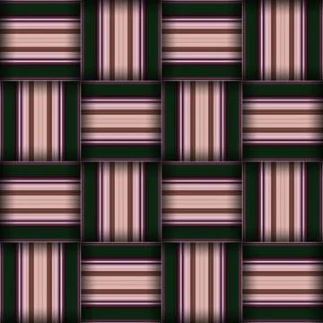 Abstract seamless woven pattern texture. Square seamless pattern. Stripes L.. Illustrazione stock