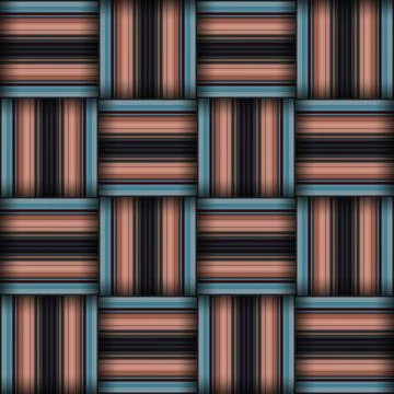 Abstract seamless woven pattern texture. Square seamless pattern. Blue Stri.. イラスト素材