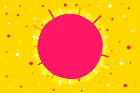 Abstract seamless yellow pattern with circle multi colored dots. Space for te Stock Illustration