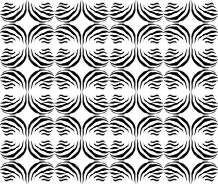 Abstract Seamless Zebra Pattern. Ornamental Geometric Pattern. Black and Whit Stock Illustration