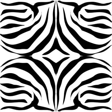Abstract Seamless Zebra Pattern. Ornamental Geometric Pattern. Black and Whit Stock-Illustration