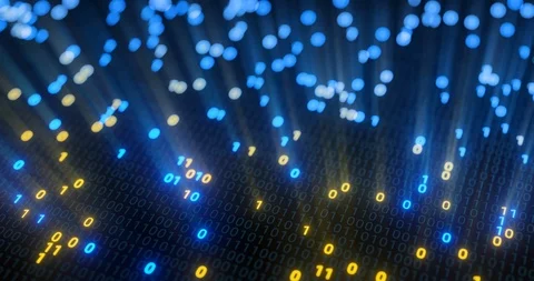 Abstract seamlessdigital binary code matrix background VJ loop with flare. Stock Footage 106951523