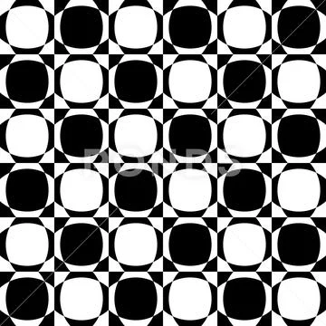 Abstract seamlessly repeatable pattern with checkered tiles. Monochrome, simp イラスト素材