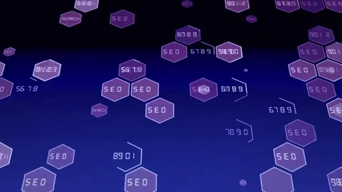 Abstract search engine optimization with digital hexagones data motion grap.. Stock-Footage 336317453