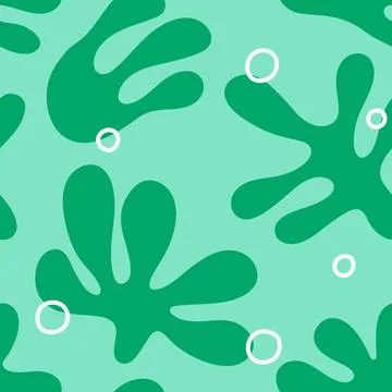 Abstract Seaweed Seamless Pattern Stock Illustration