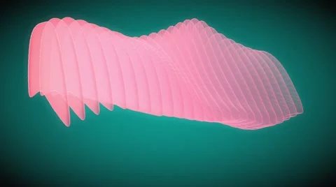 Abstract sectional deformation on a green background Stock-Footage 68143358