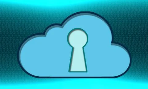 Abstract security cloud technology and privacy concept Stock Illustration