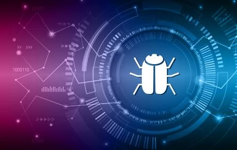 Abstract security digital technology background. Internet and networking prot Stock Illustration