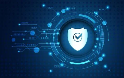 Abstract security digital technology background. Internet and networking prot Stock Illustration
