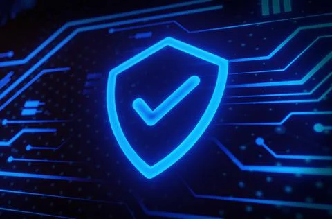 Abstract security digital technology background.protection mechanism and syst Stock Illustration