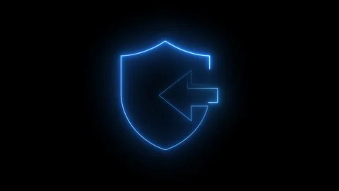 Abstract security shield with incoming arrow motion graphic animation over .. Stock Footage 338081328