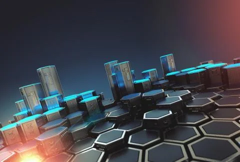 Abstract Security Technology Background Stock Illustration
