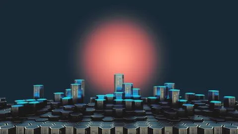 Abstract Security Technology Background Stock Illustration