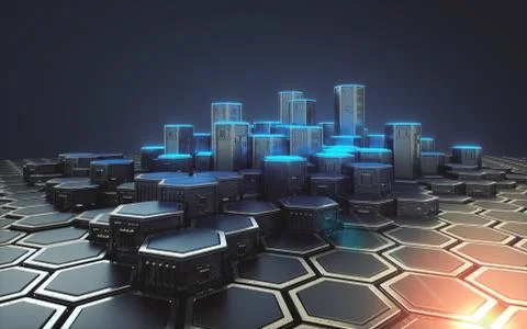 Abstract Security Technology Background Stock Illustration