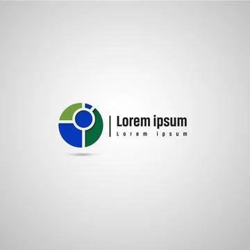 Abstract Segmented Circle Logo for Business and Data Representation Stock Illustration