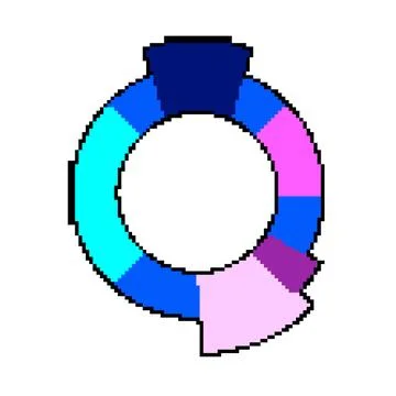 Abstract segmented data chart presenting information visualization イラスト素材
