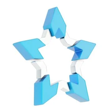Abstract segmented star isolated Stock Illustration