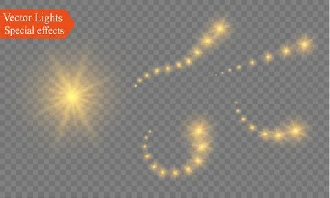 Abstract semitransparent vector magic glow star trail light effect with neon Stock Illustration