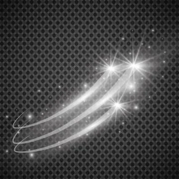 Abstract semitransparent vector magic glow star trail light effect with neon blu Stock Illustration