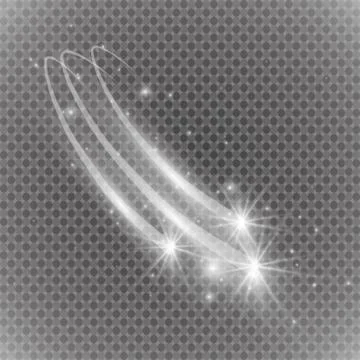 Abstract semitransparent vector magic glow star trail light effect with neon blu Stock Illustration