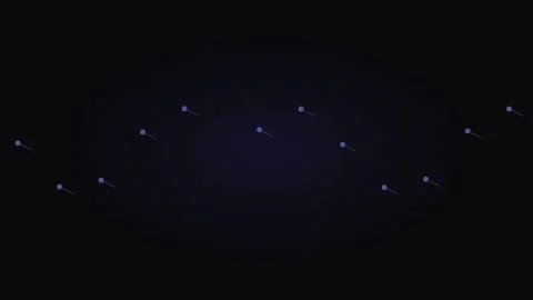 Abstract sequence of glowing blue dots connected by faint linear traces Stock Footage 339615609