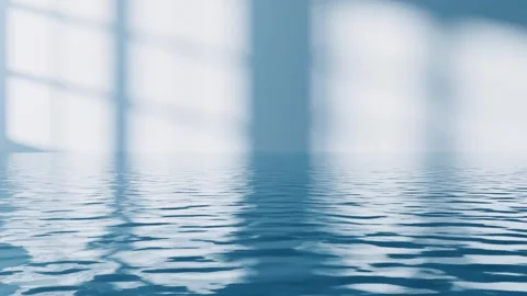 Abstract serene background of water surface with subtle ripples and sunlit .. Stock Footage 332315289
