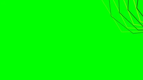 Abstract series of overlapping green polygon shapes on a bright background Stock Footage 340267742