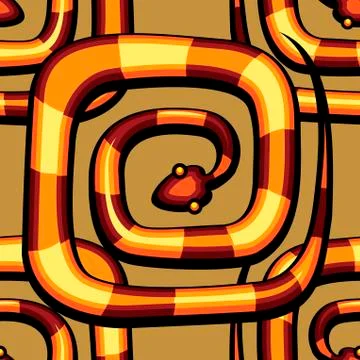 Abstract serpent pattern Stock Illustration