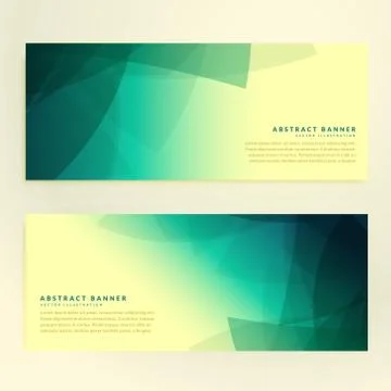 Abstract set of banners with random shape Stock Illustration