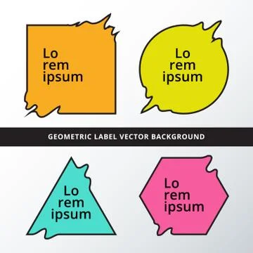 Abstract set colorful square, triangle, circle geometric or frame. Abstract s Stock Illustration