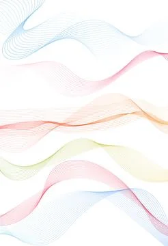 Abstract set colorful wave element for design. Digital frequency track equa.. Stock Illustration