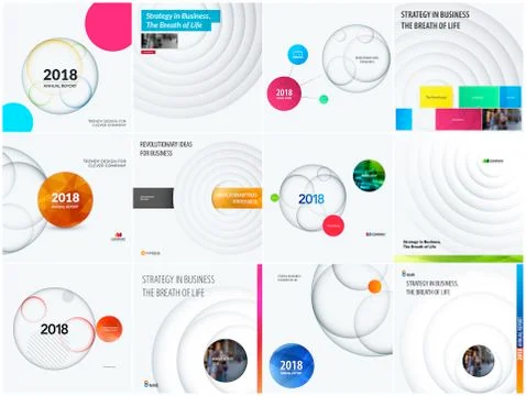 Abstract set design of colourful vector elements for modern background with Illustrazione stock