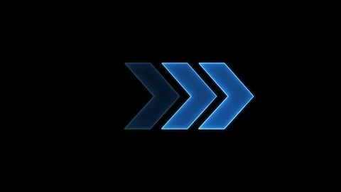 Abstract set of glowing neon arrows. right to left rendering. Glowing neon .. Stock Footage 299567228