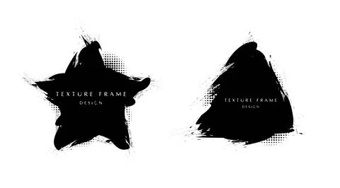 Abstract set of grunge frame decorative artwork template design. Stock Illustration
