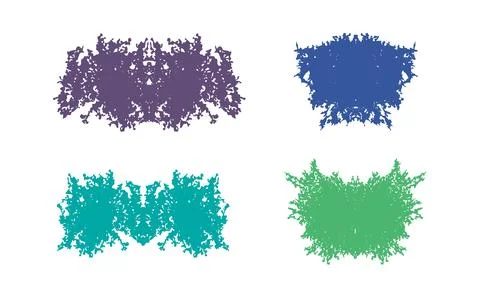 Abstract set of splatter design elements vector illustration Ilustración de archivo