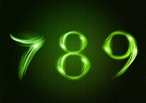 Abstract seven, eight, nine Stock Illustration