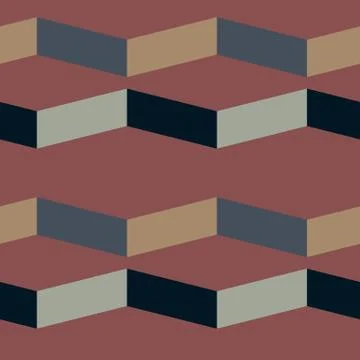 Abstract shade block horizontal seamless pattern Stock Illustration