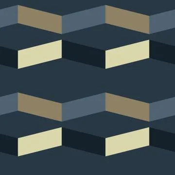 Abstract shade block horizontal seamless pattern Illustrazione stock