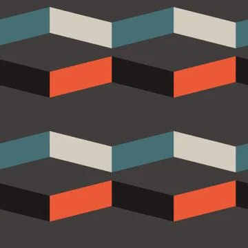Abstract shade block horizontal seamless pattern Stock Illustration