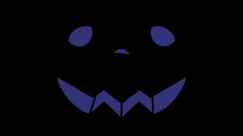 Abstract Shadow Of Halloween Pumpkin Face Lantern On Black Background Stock Illustration