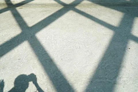 Abstract Shadow Patterns on a Concrete Surface Stock Photos