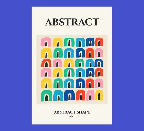 Abstract Shape Art Poster Design Stock Illustration