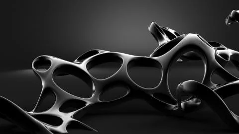 Abstract shape background. 3d illustration, 3d rendering. Stockillustratie